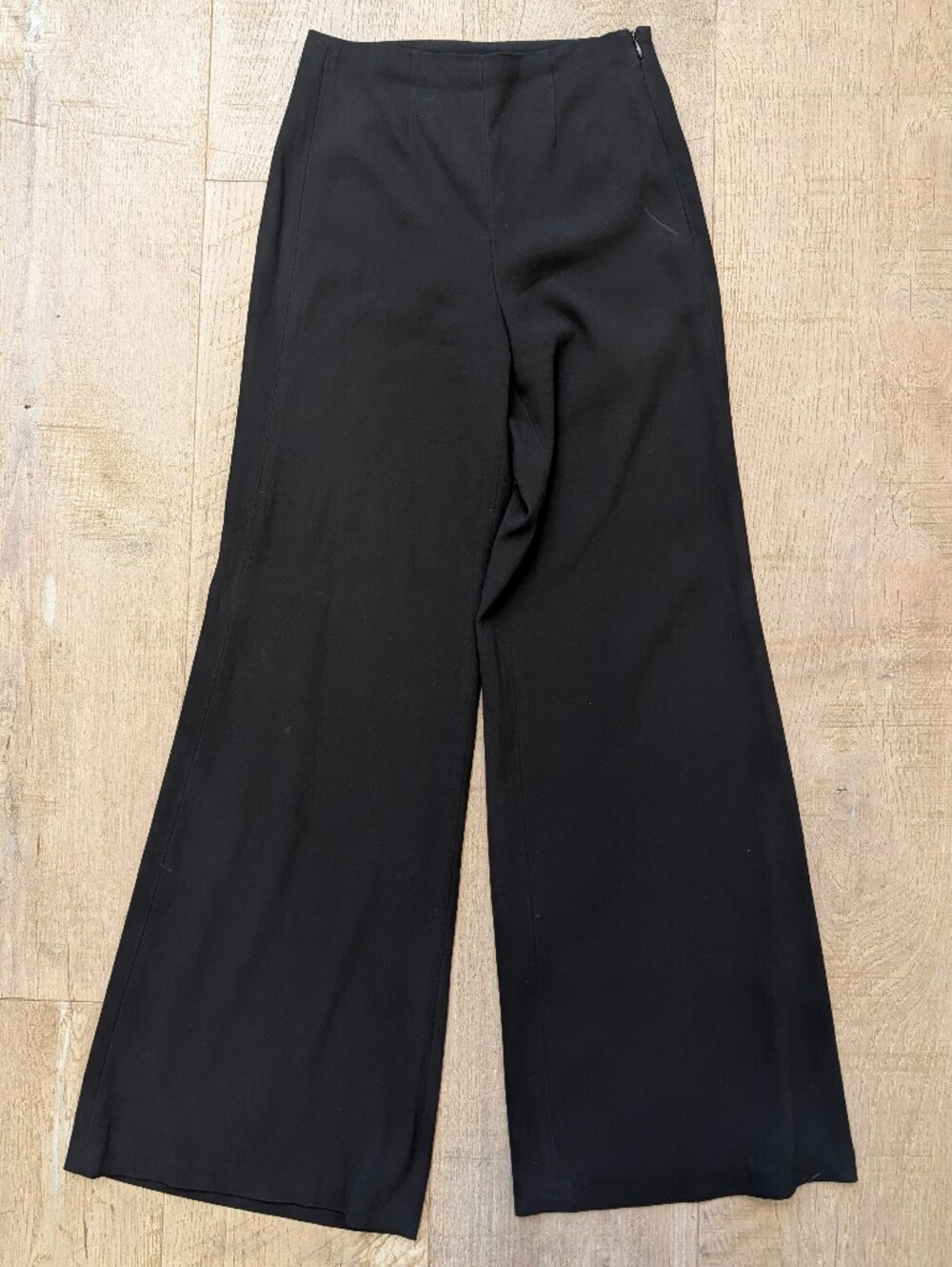 Aritzia Wilfred Black High-Rise Pleated Wide-Leg Trousers Size 00